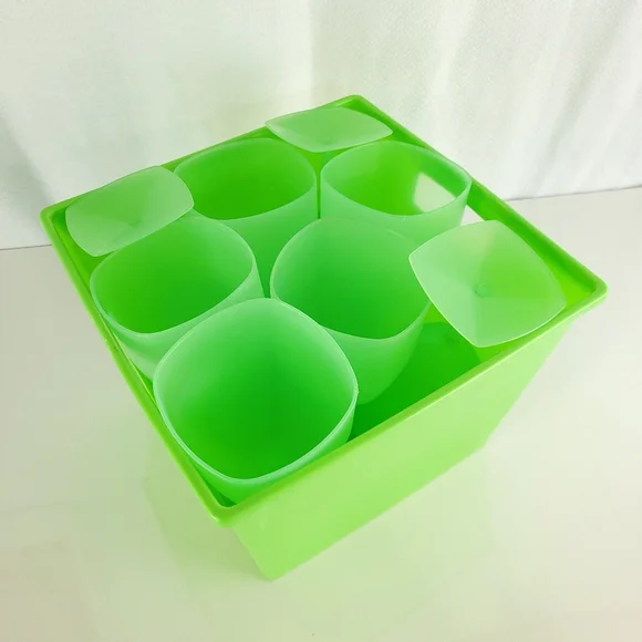 Frosty Mint Green Plastic Stemware - Picture 10 of 12